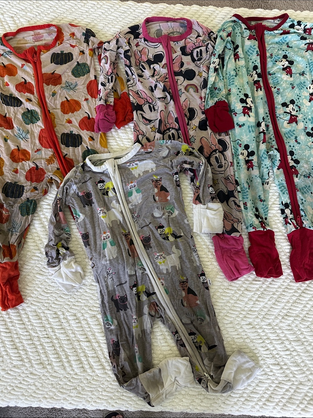 4 Little Sleepies Zippys One piece size 3-6 months